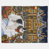Couverture Polaire Vacances Borzoï (Devant (Horizontal))