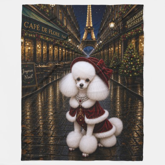 Couverture Polaire Vacances Caniche (Devant)