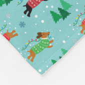 Couverture Polaire Vacances de Noël de chien de Doxie de teckel (Coin)