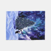 Couverture Polaire Vacances de Noël du panda à l'ouatine de Pôle Nord (Devant (Horizontal))