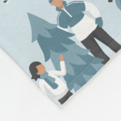 Couverture Polaire Vacances de Noël en famille d'hiver (Coin)