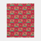 Couverture Polaire Vacances de Noël | Joie au Motif des écureuils (Devant)