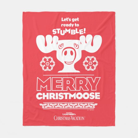 Couverture Polaire Vacances de Noël | Joyeux Christmoose (Devant)