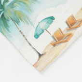 Couverture Polaire Vacances d'été Plage Palmiers - (Coin)