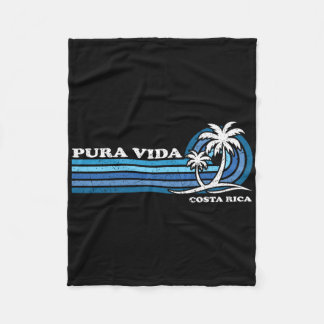 Couverture Polaire Vacances d'été vintage Rétro Costa Rica Pura Vida