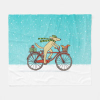 Vacances d'hiver Chien et écureuil Vélo Ride drôle