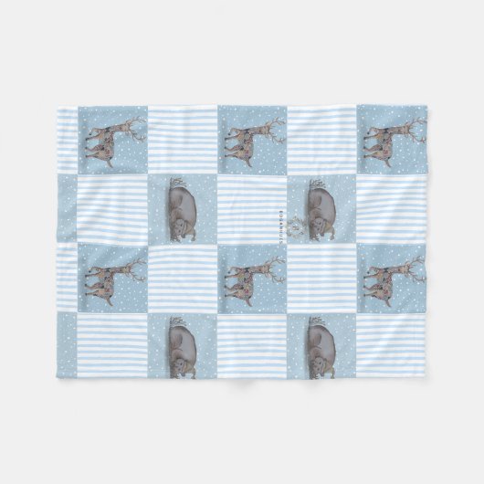 Couverture Polaire Vacances d'hiver Thème Baby Blanket (Devant (Horizontal))