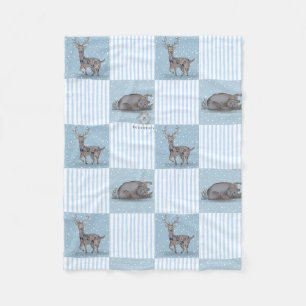 Couverture Polaire Vacances d'hiver Thème Baby Blanket