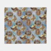 Couverture Polaire Vacances Dreamcatcher Chevaux Occidentaux Modérés (Devant (Horizontal))