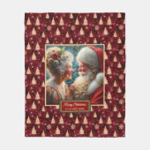 Couverture Polaire Vacances en Bourgogne Noël Père Noël (Devant)