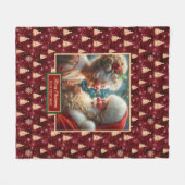 Couverture Polaire Vacances en Bourgogne Noël Père Noël (Devant (Horizontal))