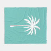 Couverture Polaire Vacances été cool Sunset Beach Palm Tree (Devant (Horizontal))