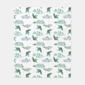 Couverture Polaire Vacances hivernales branches de baies sèches (Devant)