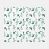 Couverture Polaire Vacances hivernales branches de baies sèches (Devant (Horizontal))