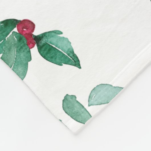 Couverture Polaire Vacances hivernales branches de baies sèches (Coin)