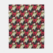 Couverture Polaire Vacances Motif de Poinsettia variées (Devant)