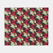 Couverture Polaire Vacances Motif de Poinsettia variées (Devant (Horizontal))
