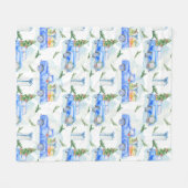 Couverture Polaire Vacances Noël Vintage Ramassage Camion (Devant (Horizontal))