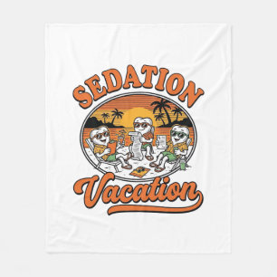 Couverture Polaire Vacances sous sédation Design de chemise humour de