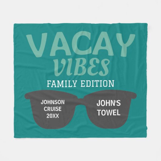 Couverture Polaire Vacay Vibes Family Edition Réunion (Devant (Horizontal))