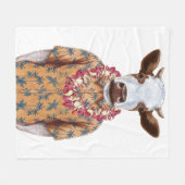Couverture Polaire Vache à chemise hawaïenne (Devant (Horizontal))