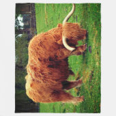Couverture Polaire Vache à longue corne (Devant)