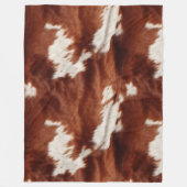 Couverture Polaire Vache blanche Brown (Devant)