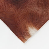 Couverture Polaire Vache blanche Brown (Coin)