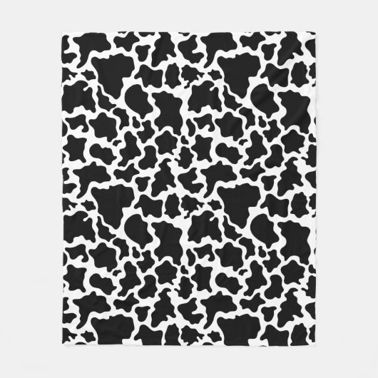 Couverture Polaire Vache blanche et noire (Devant)