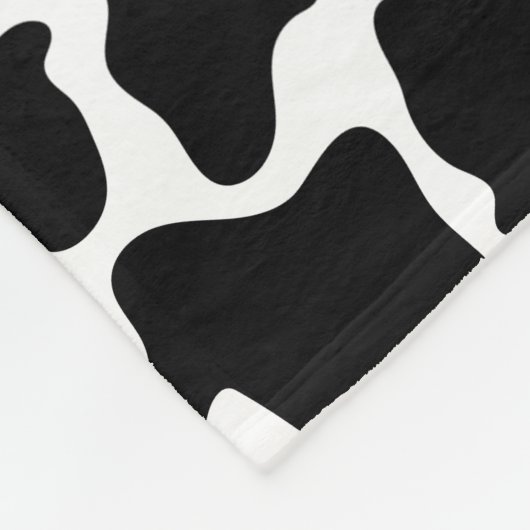 Couverture Polaire Vache blanche et noire (Coin)