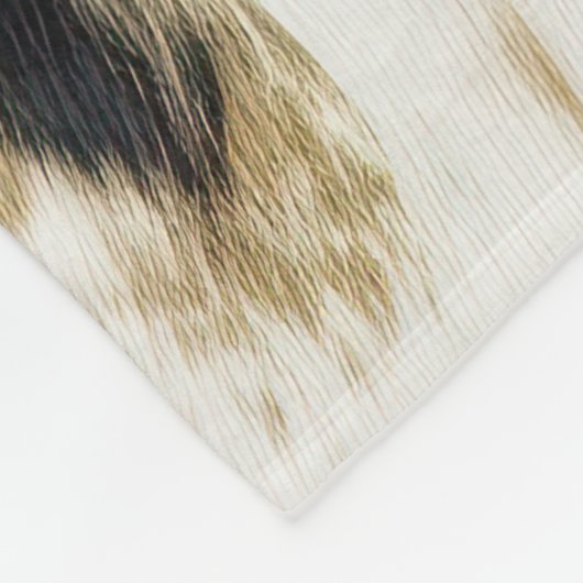 Couverture Polaire Vache blanche noire (Coin)