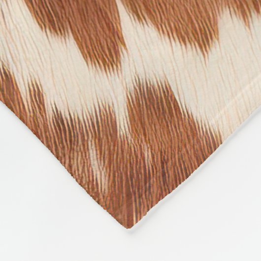 Couverture Polaire Vache blanche noire Brown occidentale (Coin)