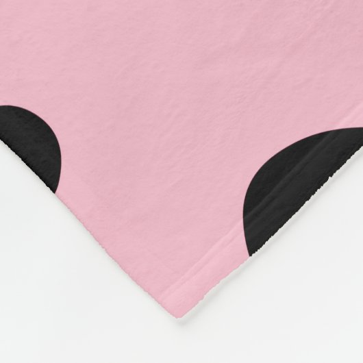 Couverture Polaire Vache blanche noire et rose Imprimer (Coin)