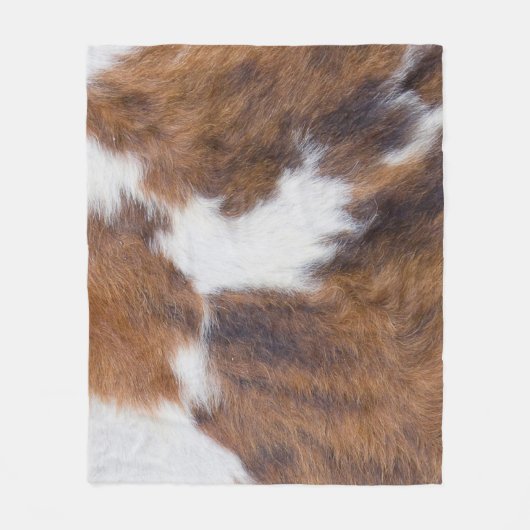 Couverture Polaire Vache Brown, Peau de vache Imprimer Motif, Vache m (Devant)