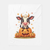 Couverture Polaire Vache citrouille Patch (Devant)