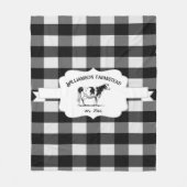 Couverture Polaire Vache de la ferme de Buffalo noir Blanche (Devant)