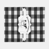 Couverture Polaire Vache de la ferme de Buffalo noir Blanche (Devant (Horizontal))