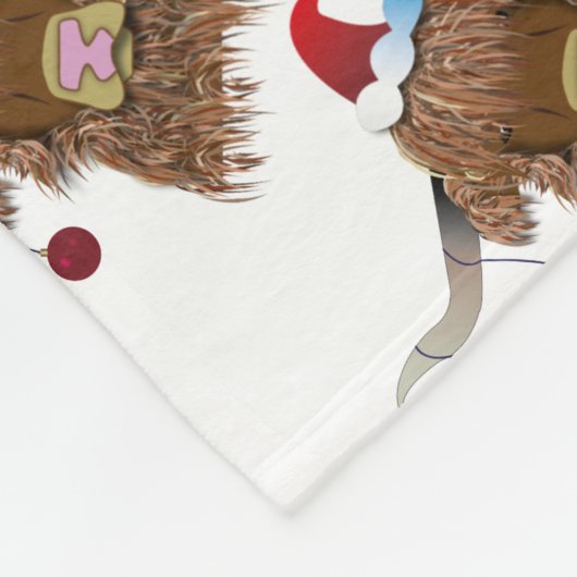 Couverture Polaire Vache de Noël (Coin)
