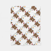 Couverture Polaire Vache de Noël (Devant)