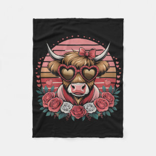Couverture Polaire Vache drôle Saint Valentin pour filles femmes amat