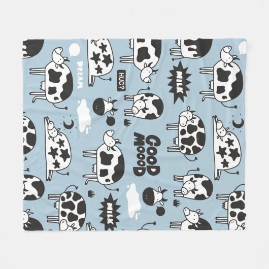Couverture Polaire Vache et lait (Devant (Horizontal))