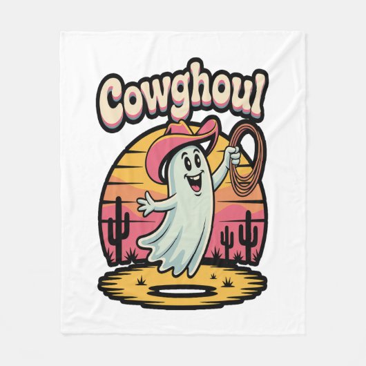Couverture Polaire Vache Ghoul Halloween Éffrayant (Devant)