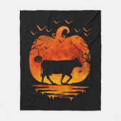 COUVERTURE POLAIRE VACHE HALLOWEEN COSTUME CITROUILLE AUTOMNE SAISON (Devant)