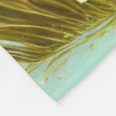 Couverture Polaire Vache Highland avec papillons et fleurs printanièr (Coin)