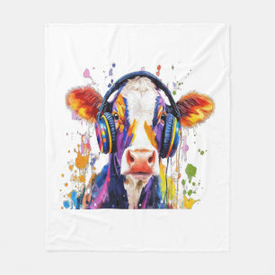 Couverture Polaire Vache Highland Colorée