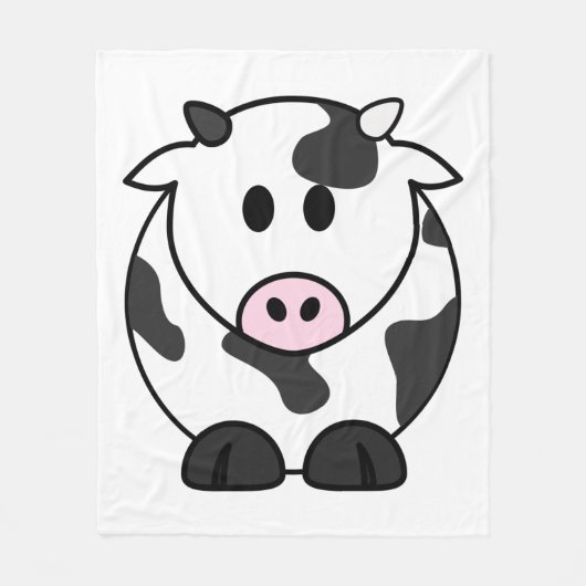 Couverture Polaire Vache laitière mignonne (Devant)