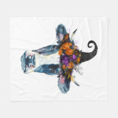 Couverture Polaire Vache noir blanc Halloween sorcière (Devant (Horizontal))