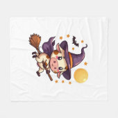 Couverture Polaire Vache sorcière sur un bâton (Devant (Horizontal))
