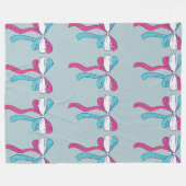 Couverture Polaire Vaches de fierté transgenre (Devant (Horizontal))