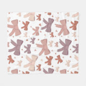 Couverture Polaire Vaches Et Coeurs Roses Doux Et Fille Motif (Devant (Horizontal))
